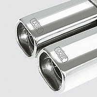 Einddemper VW Golf II 1985-1992 RVS eindstuk 80x65mm rond ulter