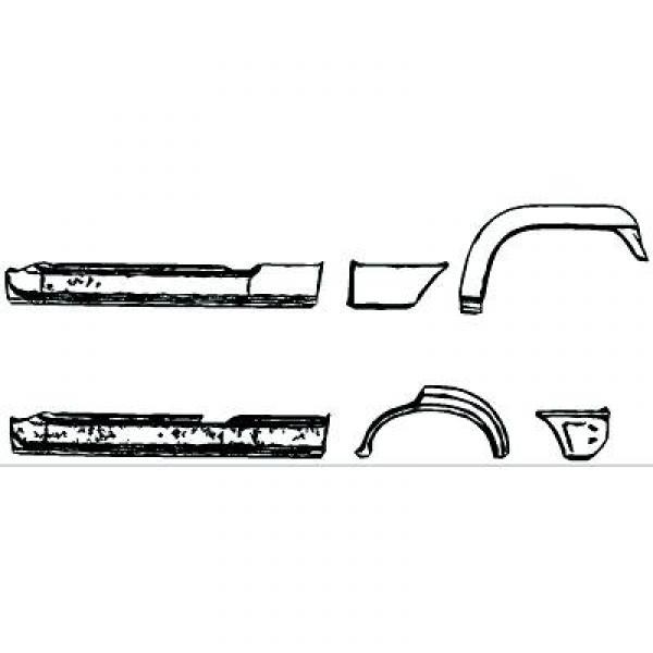 Dorpel links CORSA 83-90 2 DEURS