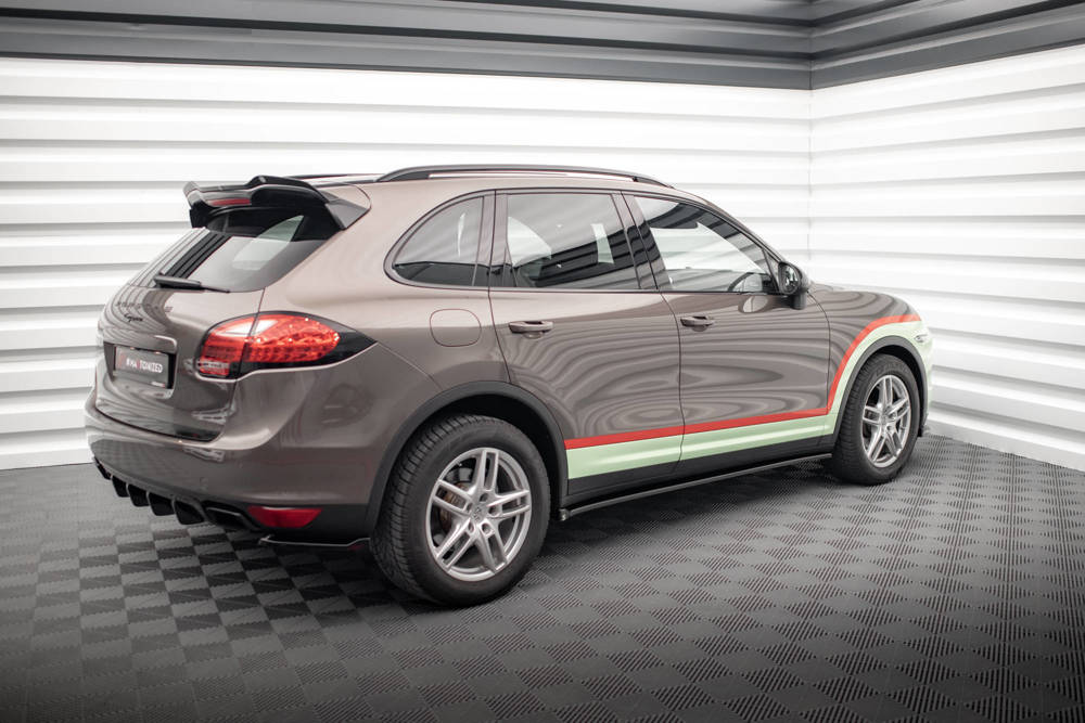 Zijskirts Porsche Cayenne MK2 Maxton Glans Zwart