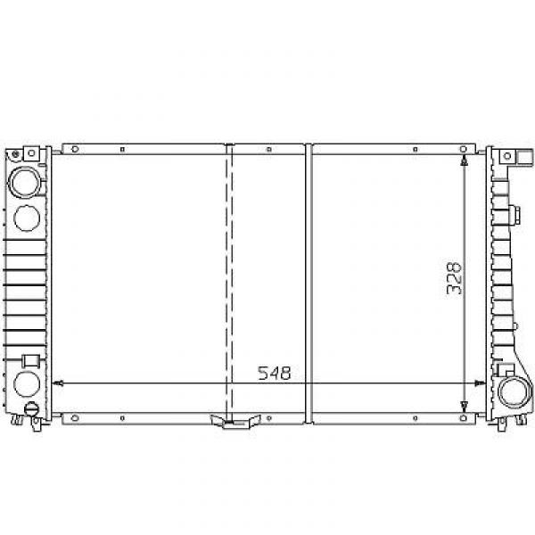 Radiator BMW E32/E34 85-94 548x328 530I/535I-AC