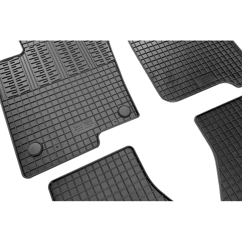 Rubber car mats set  Mercedes X-Class (W470) 2017-2020 (4-pieces + fixing system)