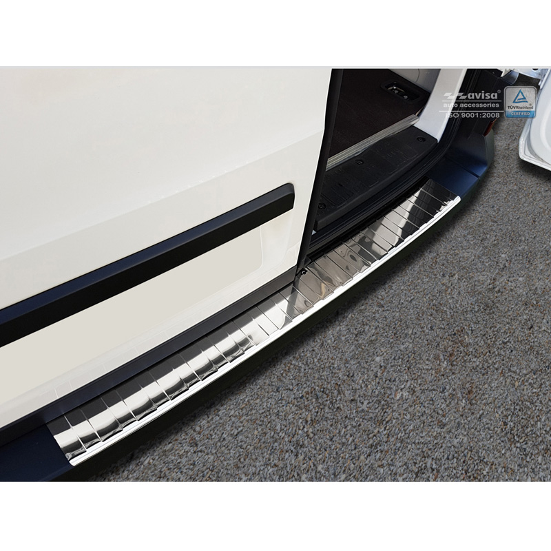 Chrome Stainless Steel Rear bumper protector  Volkswagen Crafter & MAN TGE 2017- 'Ribs'
