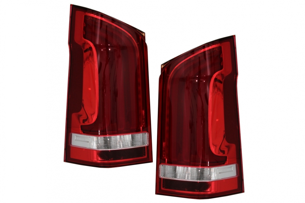 Full LED Taillights Smoke suitable for Mercedes V-Class W447 (2014-2019) Single Rear Door with Dynamic Sequential Turning Lights