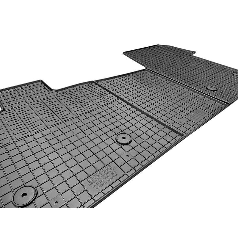 Rubber car mats set  Volkswagen T7 Multivan 2021- (only front) (3-pieces + fixing system)