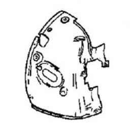 binnenscherm, plastic, voor, rechts Renault Megane, 2002-2009