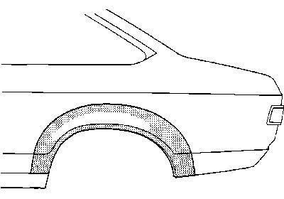 spatbordrand, links, 1974-Ford Capri, 1969-1985