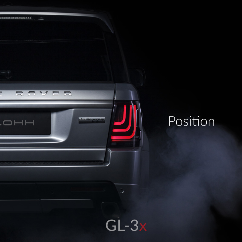 Glohh GL-3 Dynamic LED Tail Lights  Range Rover Sport L320 2005-2009 & 2010-2013 - Black