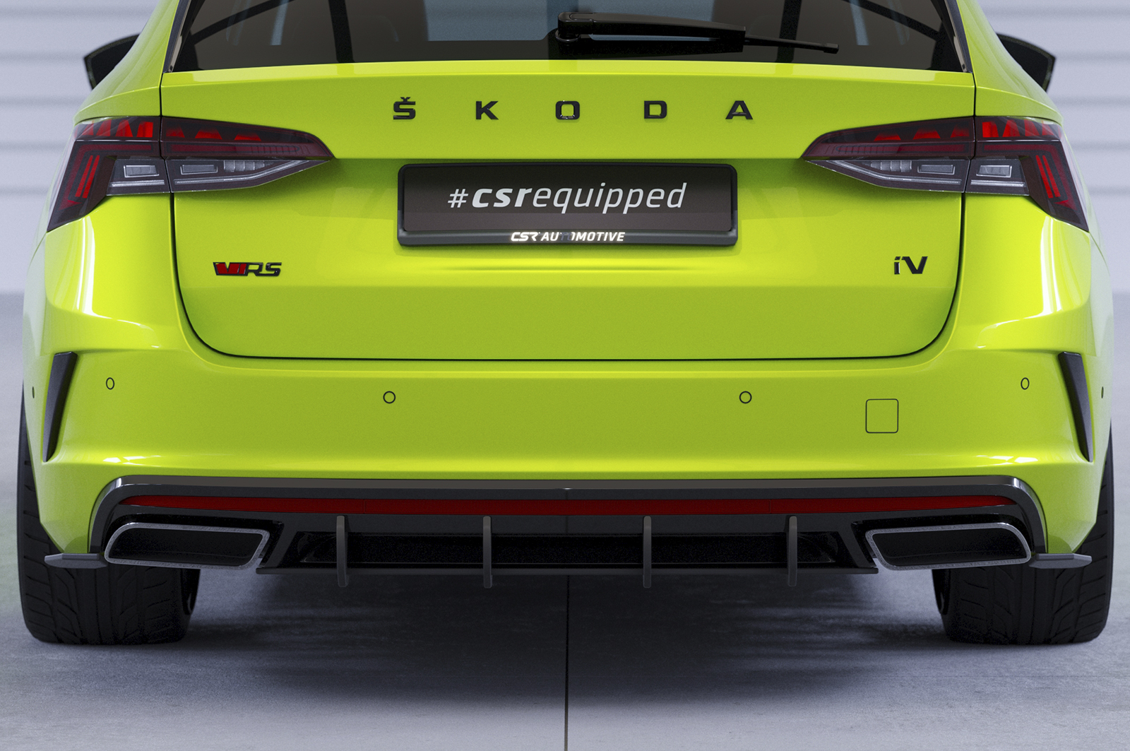 Diffuser Skoda Octavia 4 VRS CSR Mat Zwart