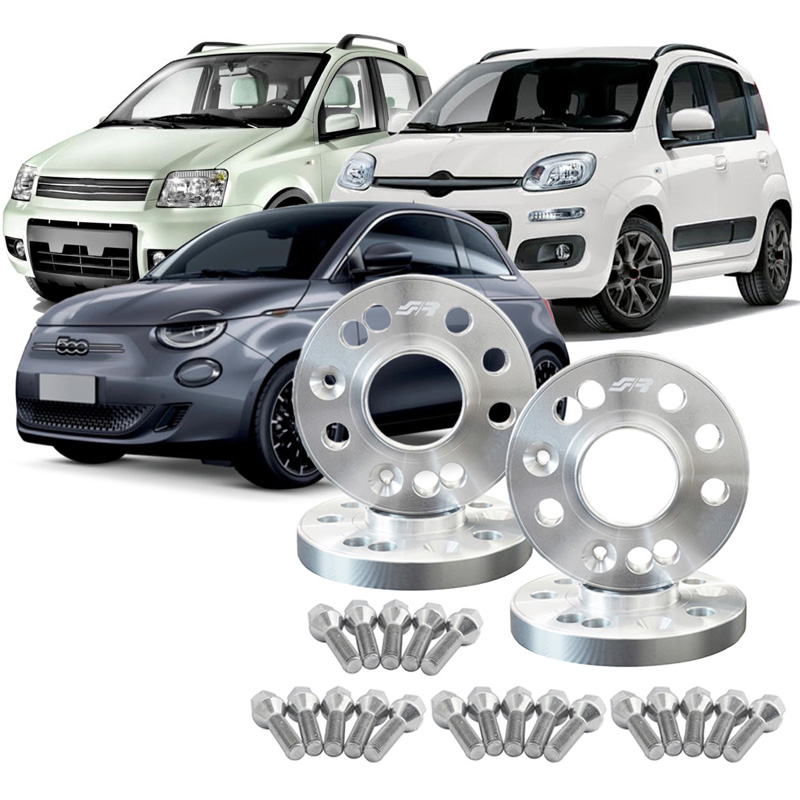 Simoni Racing Aluminium-Spurverbreiterungssatz - 2x16mm(VA) - 2x20mm(HA) (Mittenzentrierung 58,1mm) mit Radschrauben - passend für Fiat Diverse