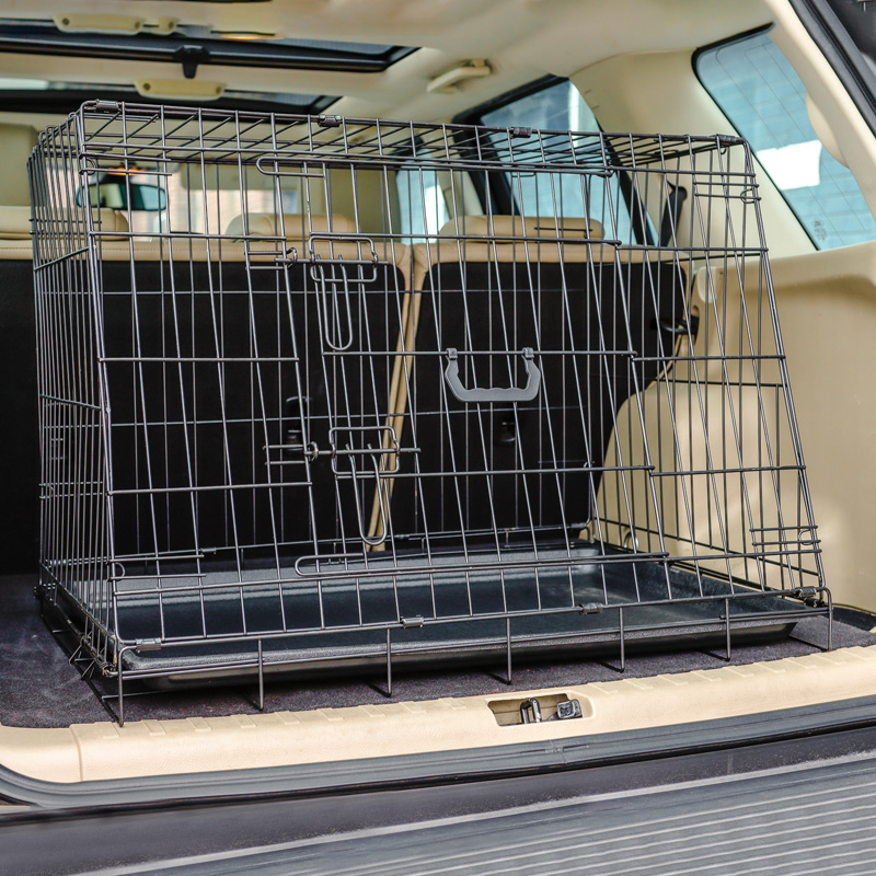 Folding Slanted Dog Crate - Medium - 76x56x54cm