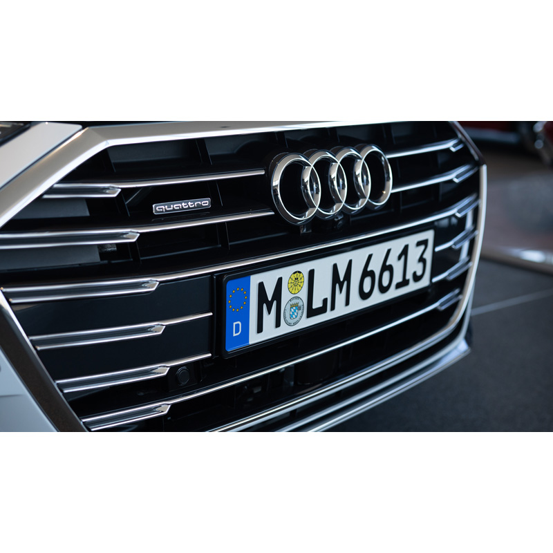 Set Premium Synthetic license plate holders 52,7x12,3cm - Type Mono - Black - 2 pieces