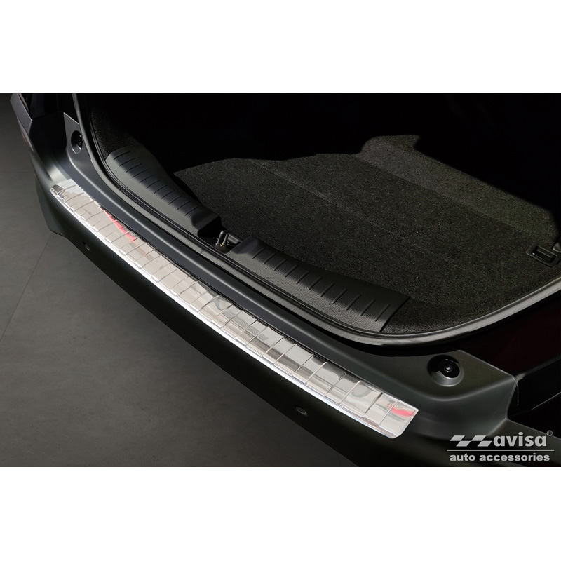 Stainless Steel Rear bumper protector  Honda Jazz Crosstar Hybrid 2020- 'Ribs'