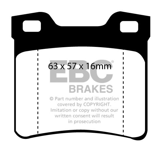 EBC Brakes PEUGEOT 406 2.1 TD 95-2000 Remblokken achterzijde gre