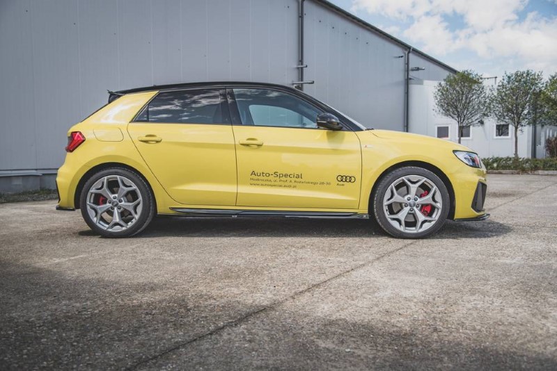 Zijskirt diffuser Audi A1 S-line GB glanzend zwart