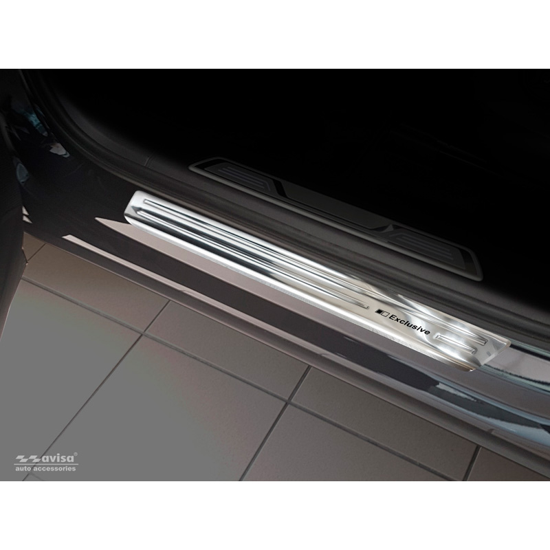 Inox door sill protectors  Volkswagen Touareg (CR7) 2018- Incl. Facelift - 'Exclusive' - 4-pieces