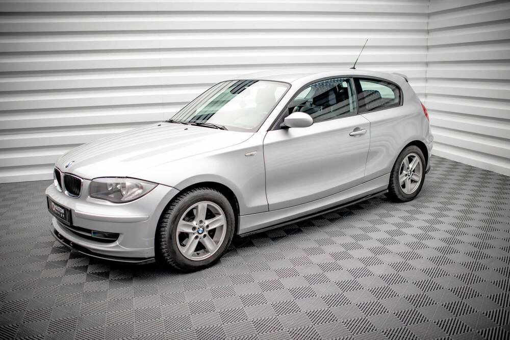 Zijskirts BMW 1 Serie E87 FL Maxton Glans Zwart