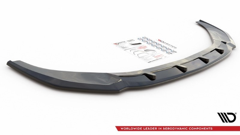 Voorspoiler V.2 Audi A6 S-Line / S6 C8 Maxton Glans Zwart