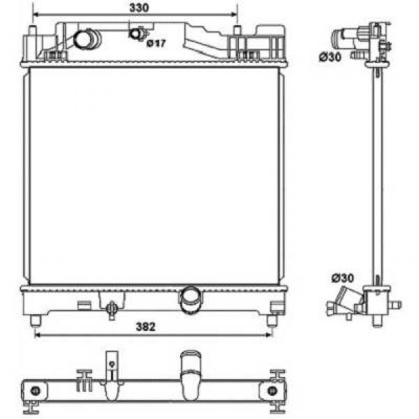 KÜHLER TOYOTA IQ 08->> 375x400mm