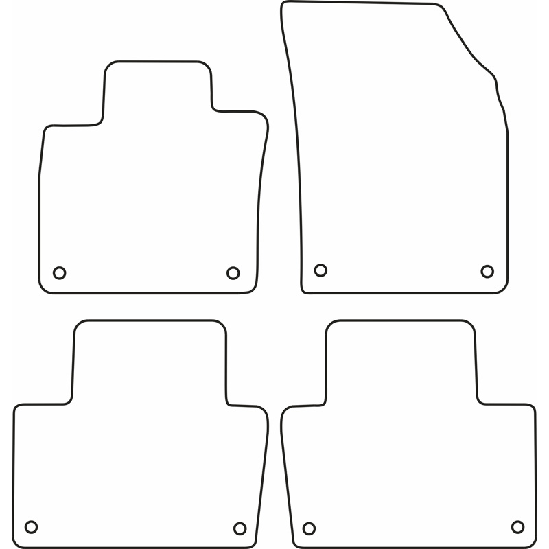 Set velour car mats  Volvo XC90 2015- (4-pieces)