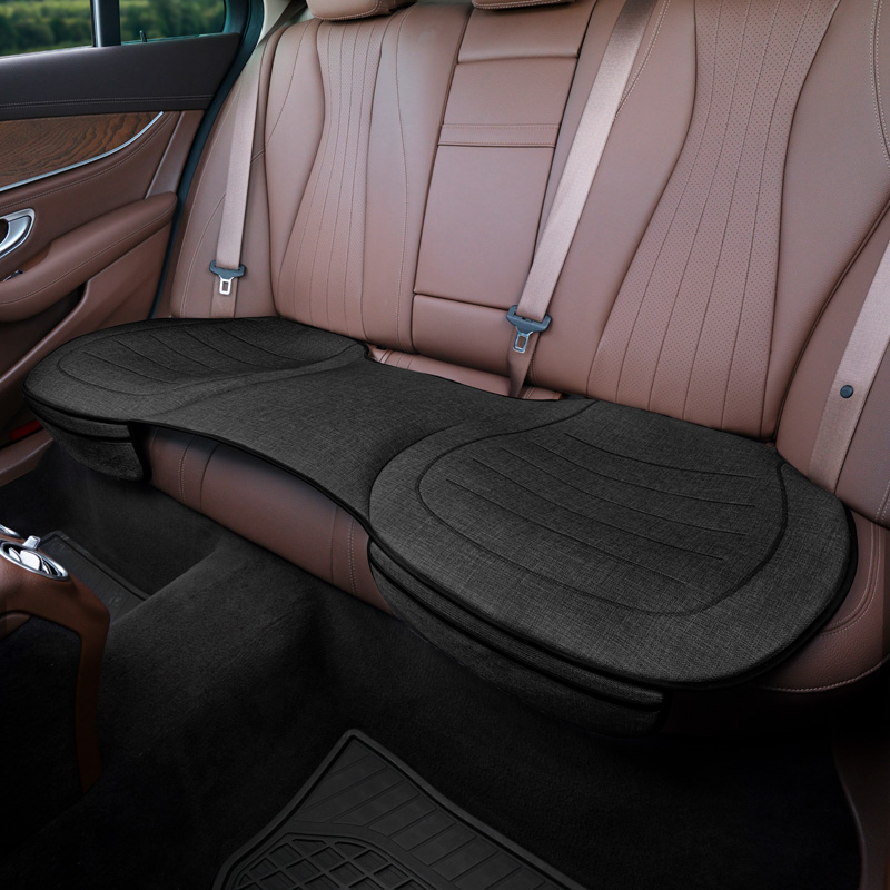 Universal Seat Cushion 'Rear' Black Linen - single piece