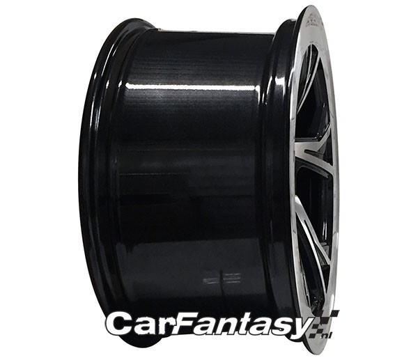 RADI8 C5 9.5x18 5x112 42 Gloss black machine face 66,6 Velgen