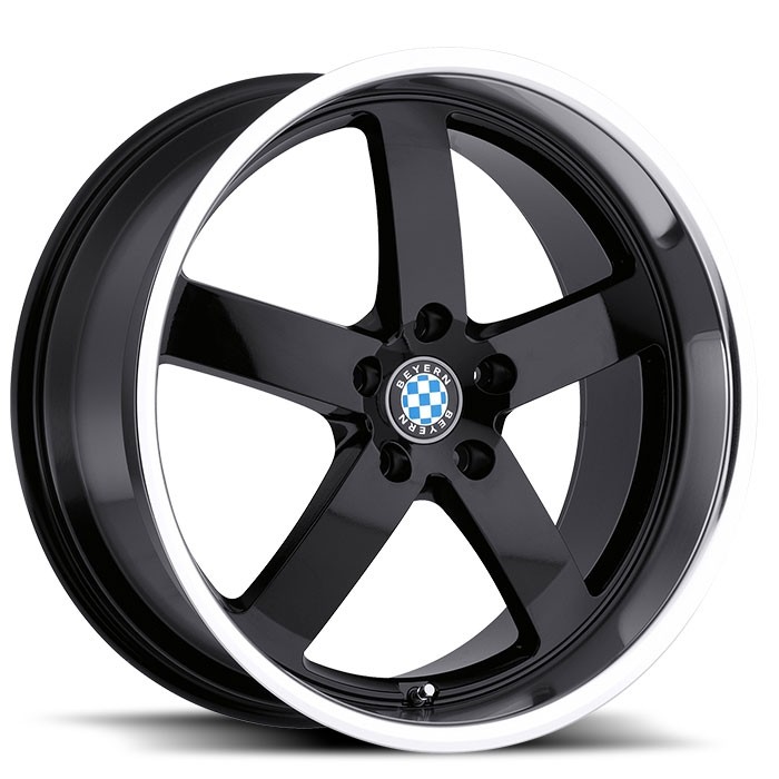 Velgen Beyern Rapp 20x8,5 5x120 ET30 Glanzend Zwart + Machined R