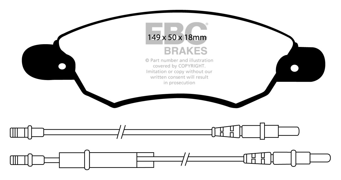 EBC Brakes CITROEN C5 1.8 Sedan 2001-2008 Remblokken voorzijde g