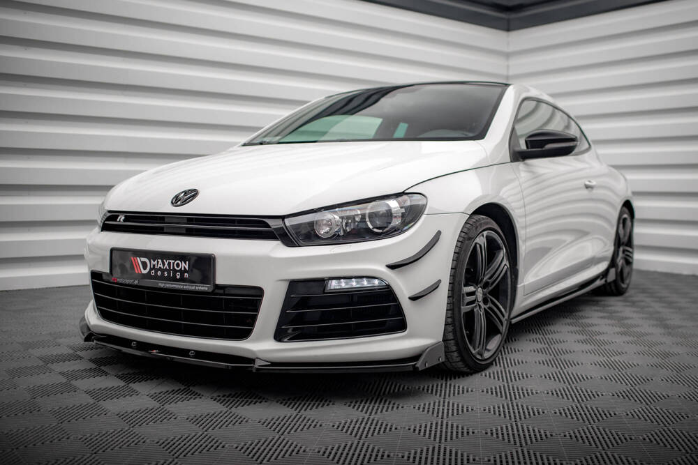 Voorspoiler V.3 met Canards Volkswagen Scirocco R Maxton Glans Zwart