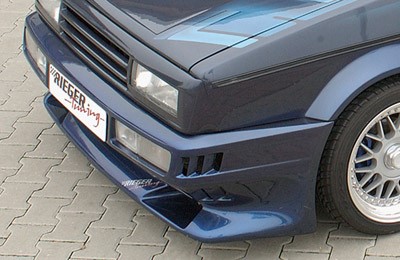 Frontbumper met uitsparingen cligno's  Breedversie l VW Golf I P