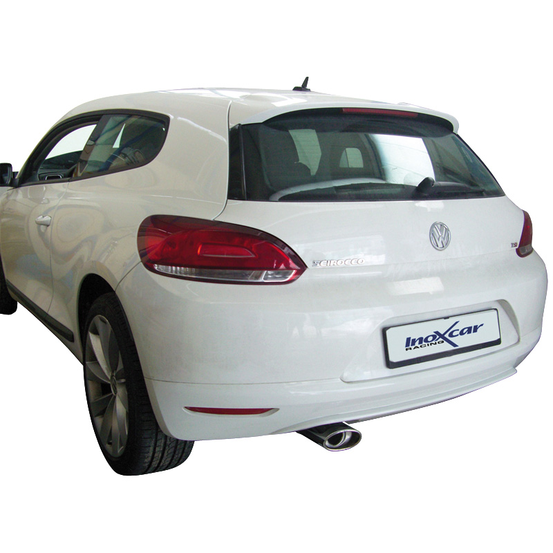 100% RVS Sportuitlaat  Volkswagen Scirocco 1.4 TSi (160pk) 2008- 120x80 Oblique