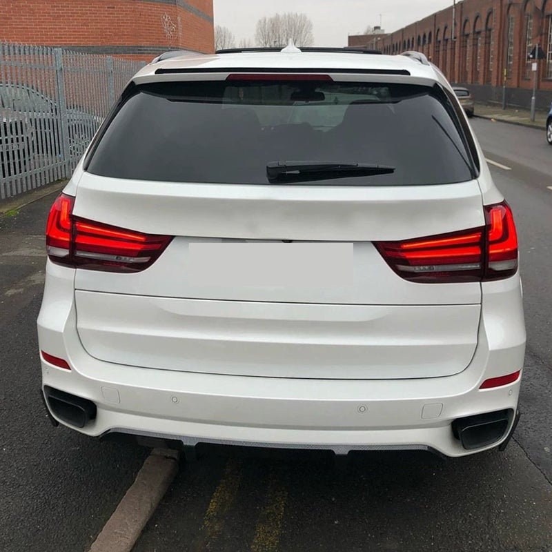 Roof spoiler (Spoiler Cap)  BMW X5 (F15) M-Pack 2013-2018 (ABS Glossy Black)