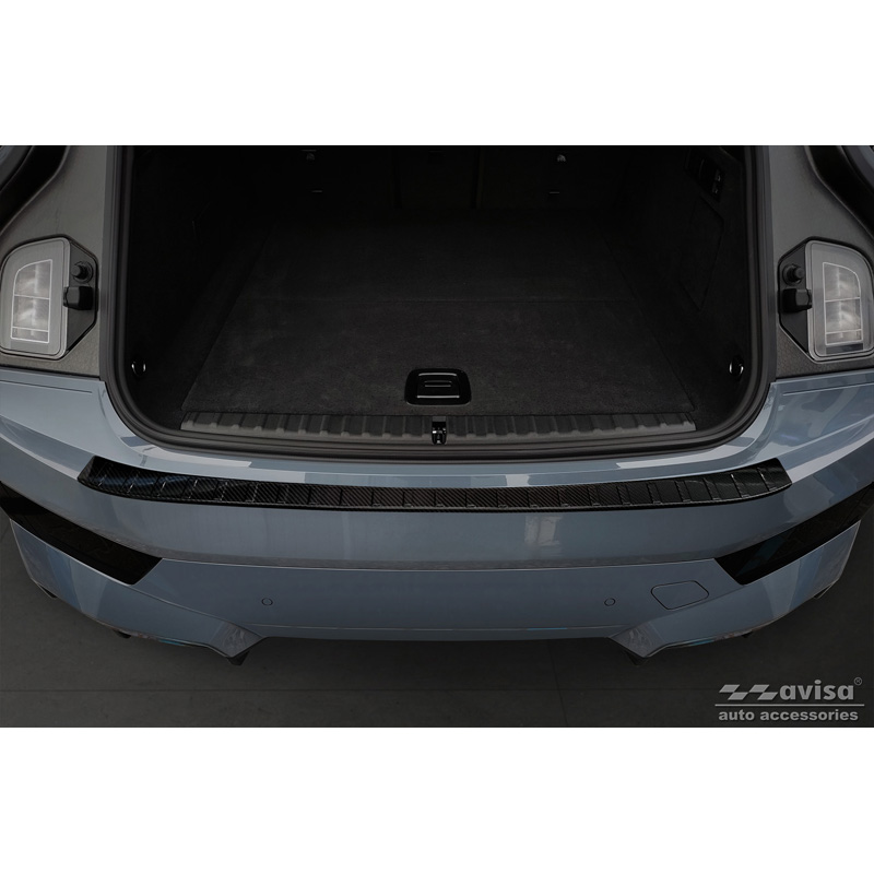 Echt 3D Carbon Achterbumperprotector  BMW iX (I20) 2021- 'Ribs'