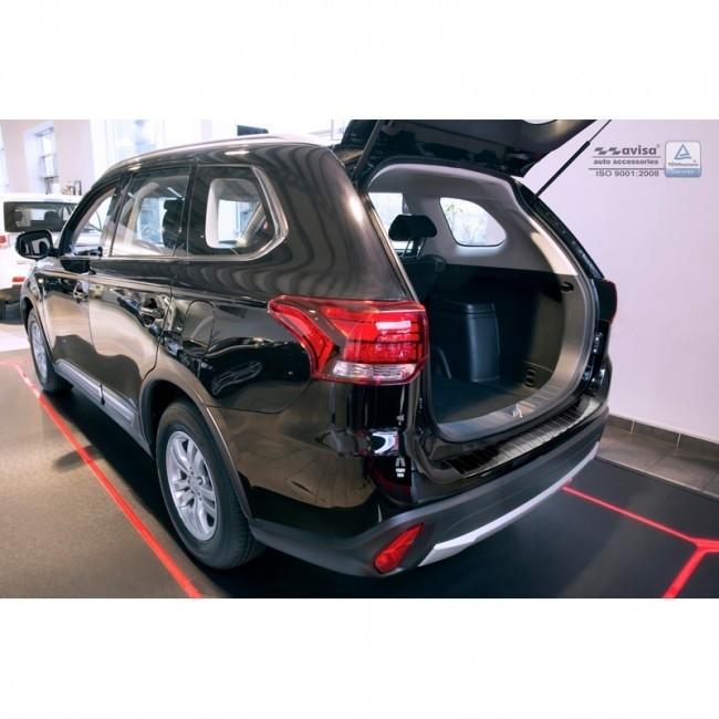 Achterbumperprotector Mitsubishi Outlander III 2012-20 Zwart RVS