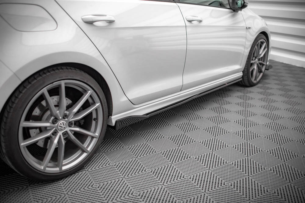 Zijskirts VW Golf 7 R Maxton Glans Zwart V.2