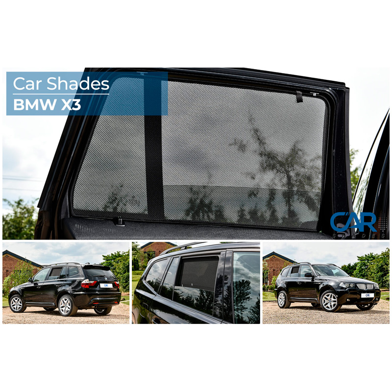 Set Car Shades (rear side doors)  BMW X3 E83 2003-2010 (2-pieces)