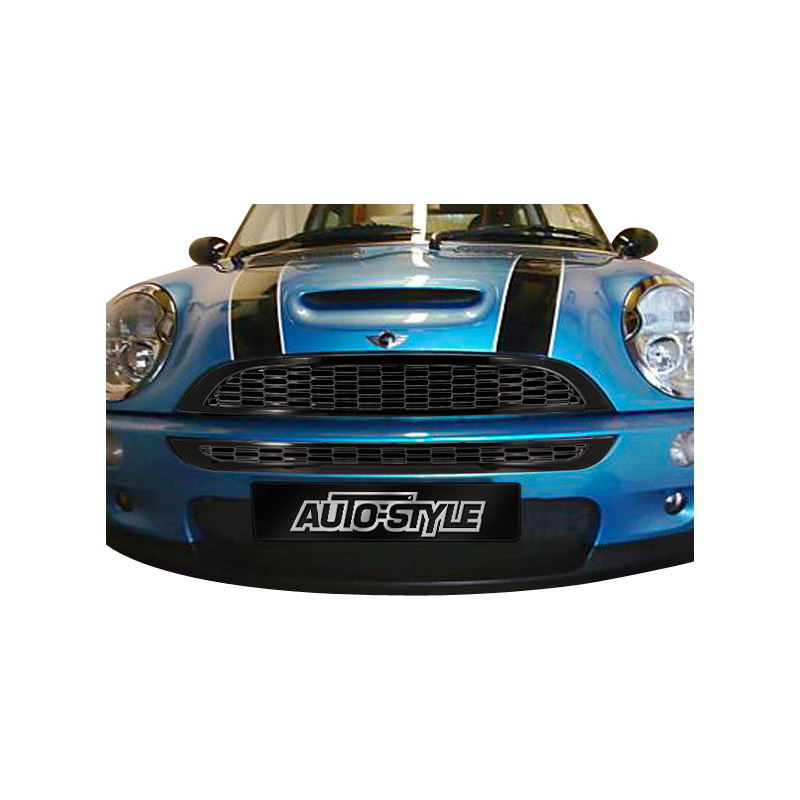 Zwarte Grills  BMW New Mini R50/R52/R53 2001-2006 (boven+onder)