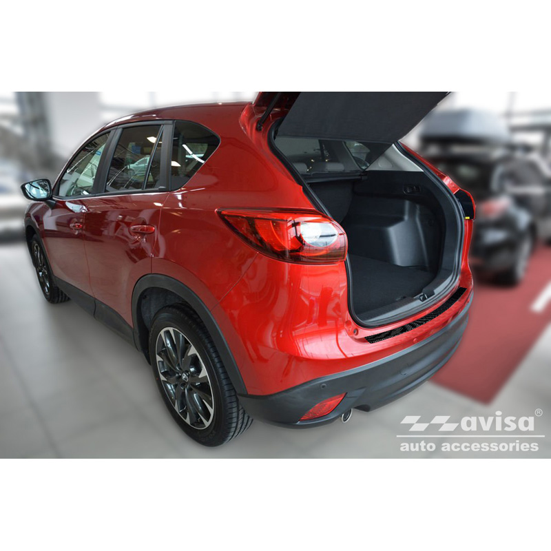 Echt 3D Carbon Achterbumperprotector  Mazda CX-5 2012-2017 'Ribs'