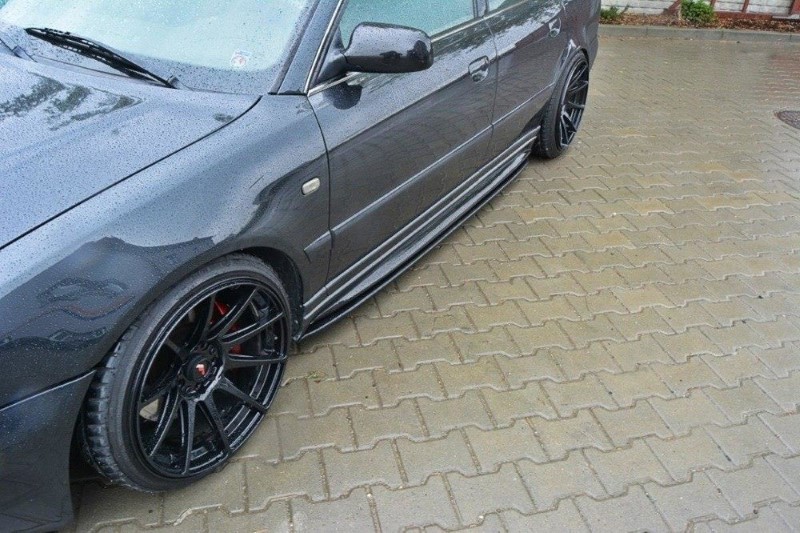 Zijskirts Diffusers Audi S4 B5 Glanzend Zwart