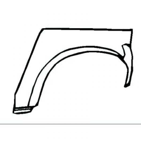 Wielschermrand links CORSA B 93-00 2/3 DEURS