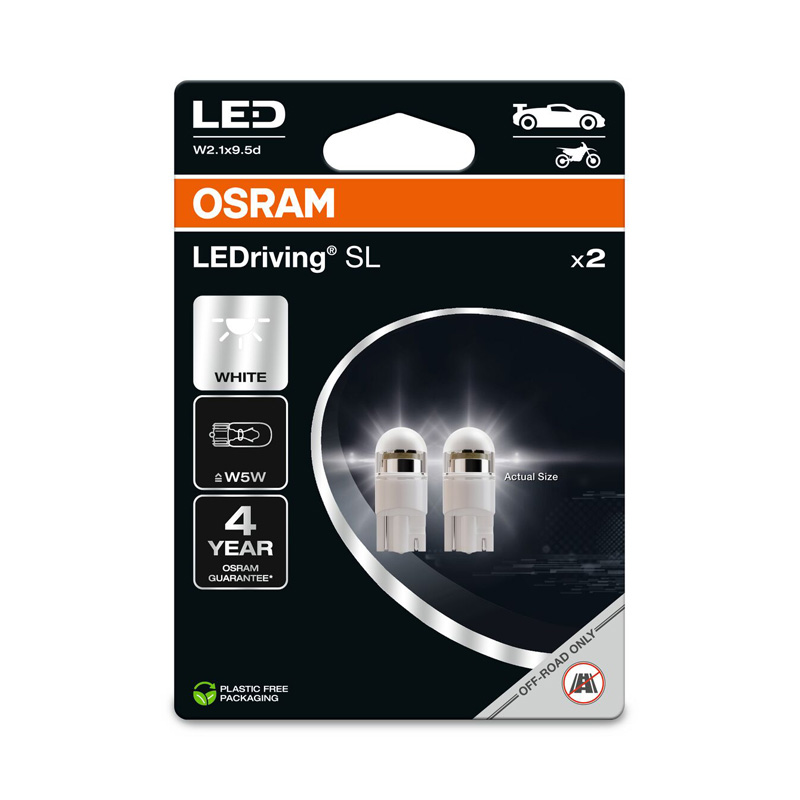 Osram LEDriving SL W5W - T10 - Cool White - 12V - set of 2 pieces (6000K)