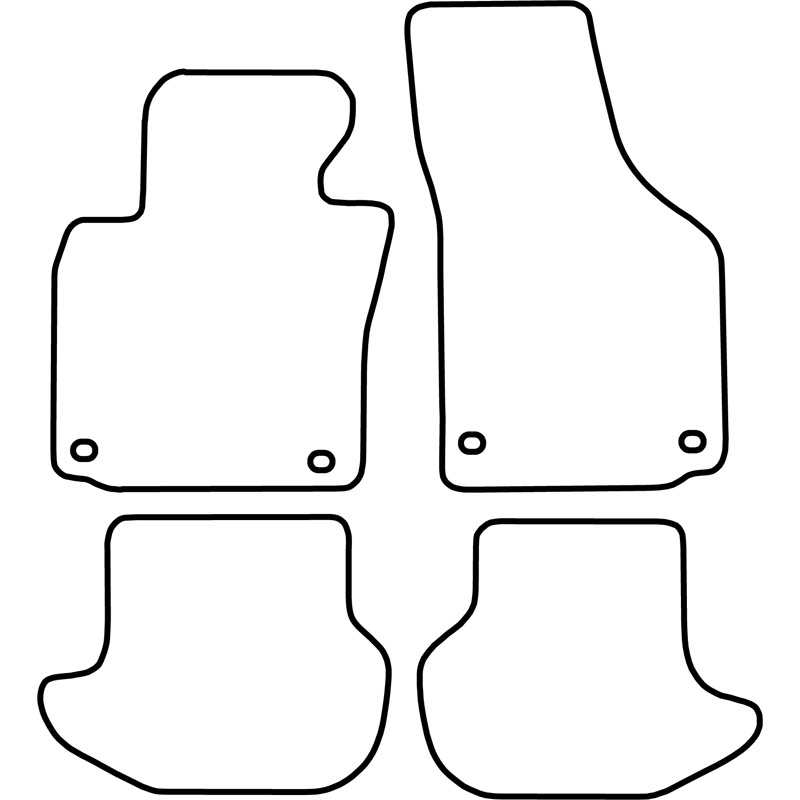Set velour car mats  Volkswagen Eos 2006-