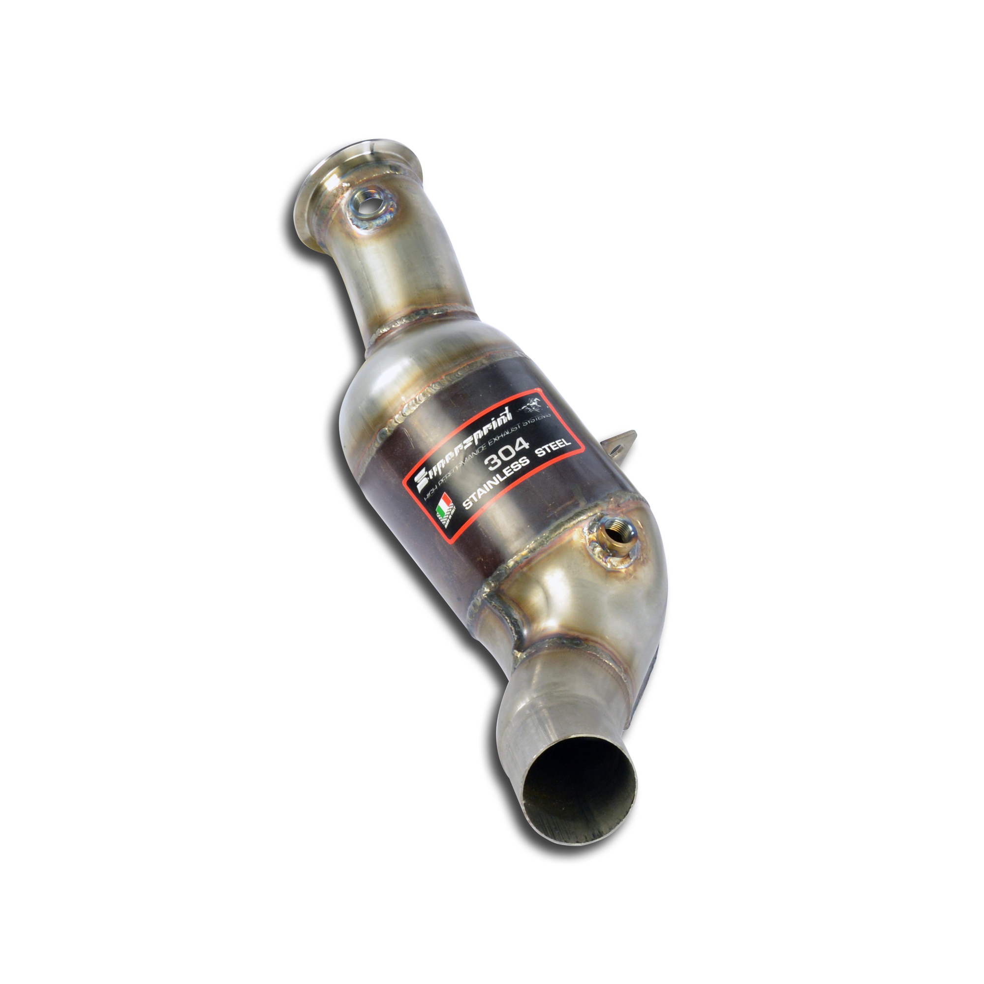 ALFA ROMEO GIULIA QUADRIFOGLIO 2.9i V6 Bi-Turbo (510 Hp) 2016 (with valve) Downpipe left + Metallic