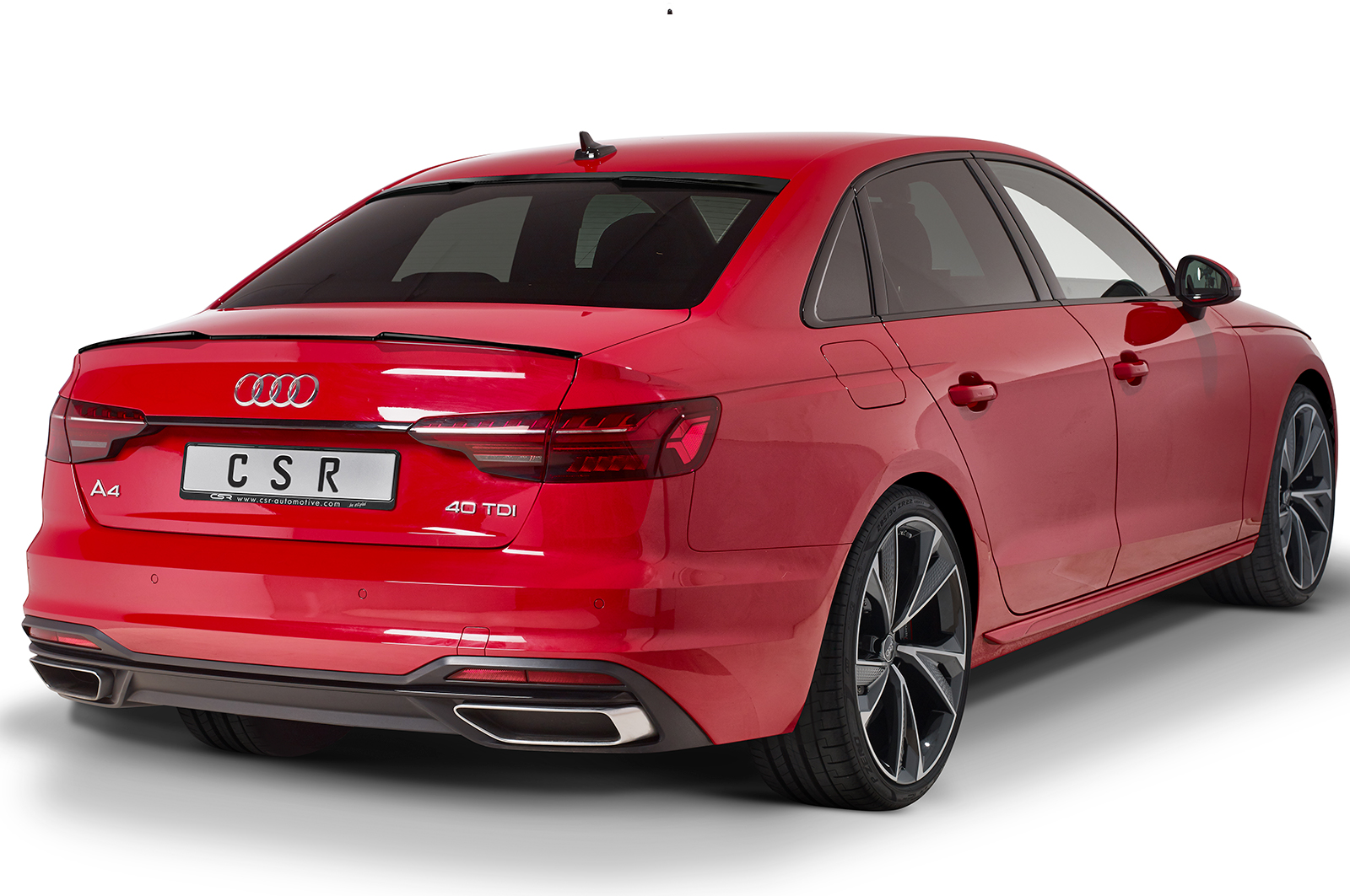 Spoiler Audi A4 B9 (Typ 8W) Limousine CSR glans Zwart