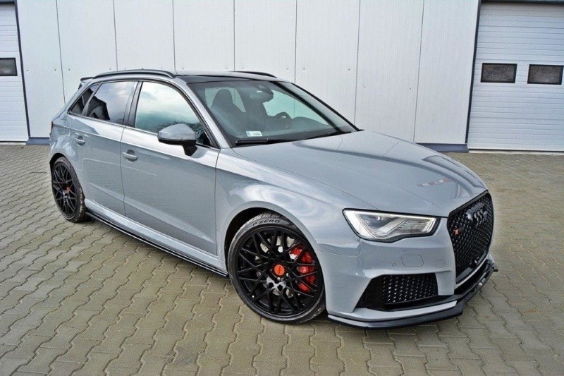 Zijskirts Diffusers Audi RS3 8V Sportback Glanzend zwart
