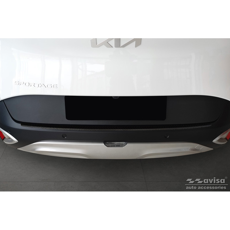 Matzwart Aluminium Achterbumperprotector  Kia Sportage V 2021- 'Riffled Plate'