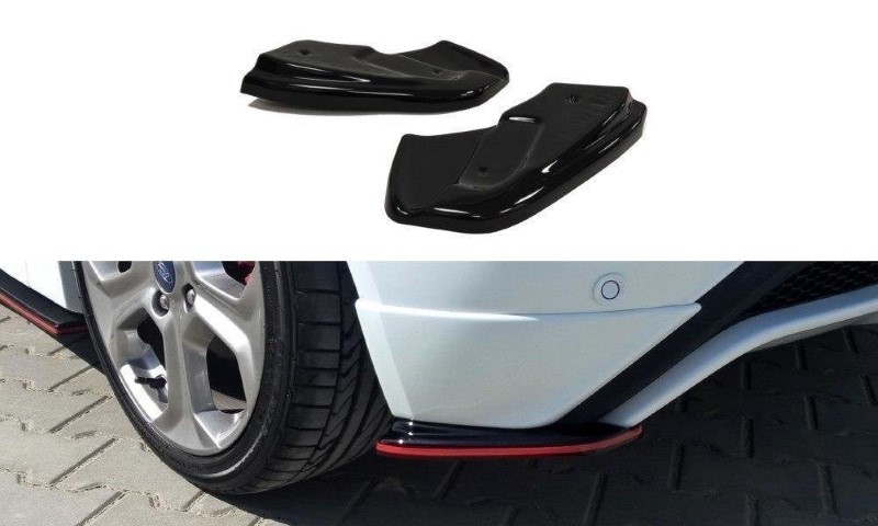 Achterzij Spoilers Ford Fiesta ST / ST-Line Mk7 Glanzend Zwart