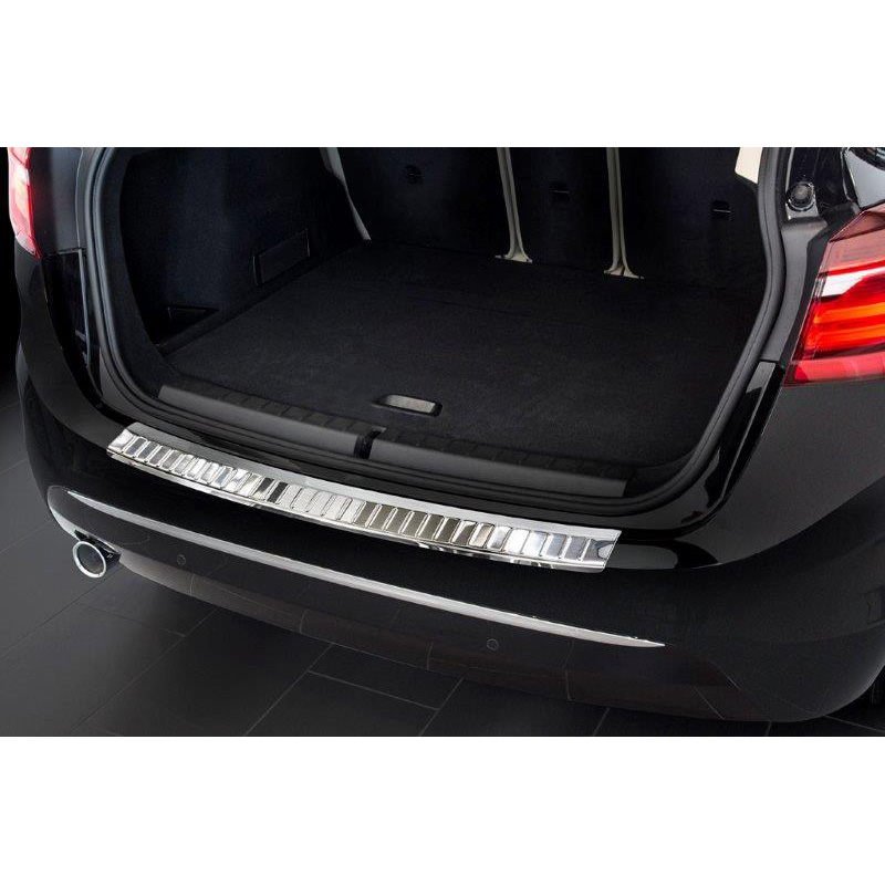 Stainless Steel Rear bumper protector  BMW 2-Series F45 Active Tourer 2014-2018 & FL 2018- (excl. M-Sport) 'Ribs'
