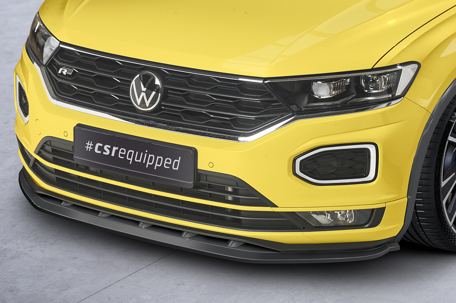 Voorspoiler Volkswagen T-Roc R-line 17-21 CSR Glanzend zwart