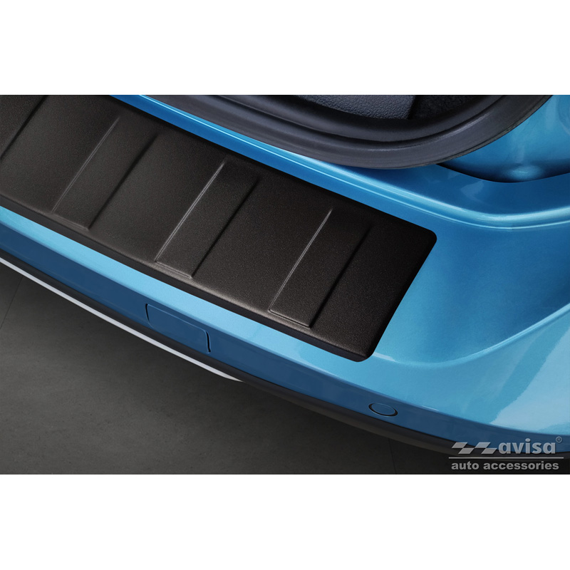 Matt Black Stainless Steel Rear Bumper Protector  Ford Tourneo Connect III 2022- 'Ribs'