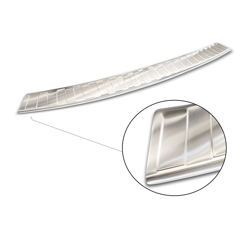 RVS Achterbumperprotector  Volkswagen Caravelle T6 2015- & FL 2019- (met achterklep) 'Ribs'